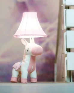 Tischlampe Einhorn Rosa 51 cm Kinderzimmer Schlafzimmer