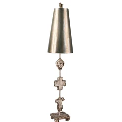 Tischlampe EXTRATO Blattsilber 102cm Bodenleuchte