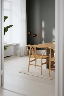 Tischlampe 2-flammmig 59 cm Schwarz Gold aus Glas Metall