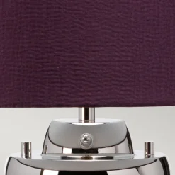 Tischlampe Glasfuß beleuchtet 64,3 cm E27 + GU10 LED