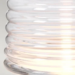 Tischlampe Glasfuß beleuchtet 64,3 cm E27 + GU10 LED