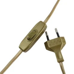 Tischlampe Glasschirm Weiß Echt-Messing Jugendstil