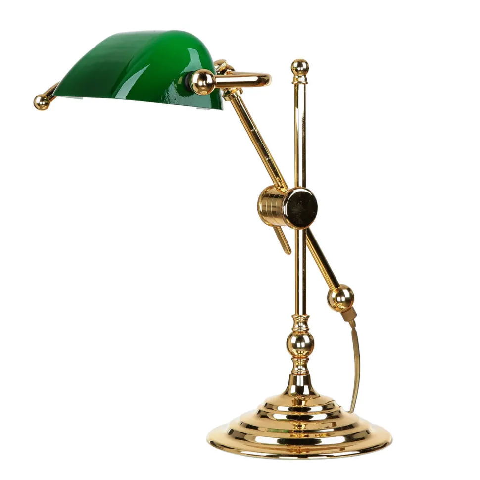 Tischlampe Gold 24K Echt-Messing Jugendstil