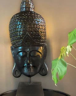 Tischlampe Holz E27 75 cm hoch Schwarz Dunkelbraun