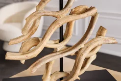 Tischlampe Holz Stoff blendarm E27 H:57 cm Leselicht