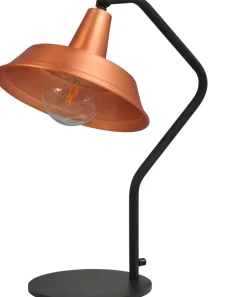 Tischlampe in Kupfer Industriestil Schirm ∅25cm