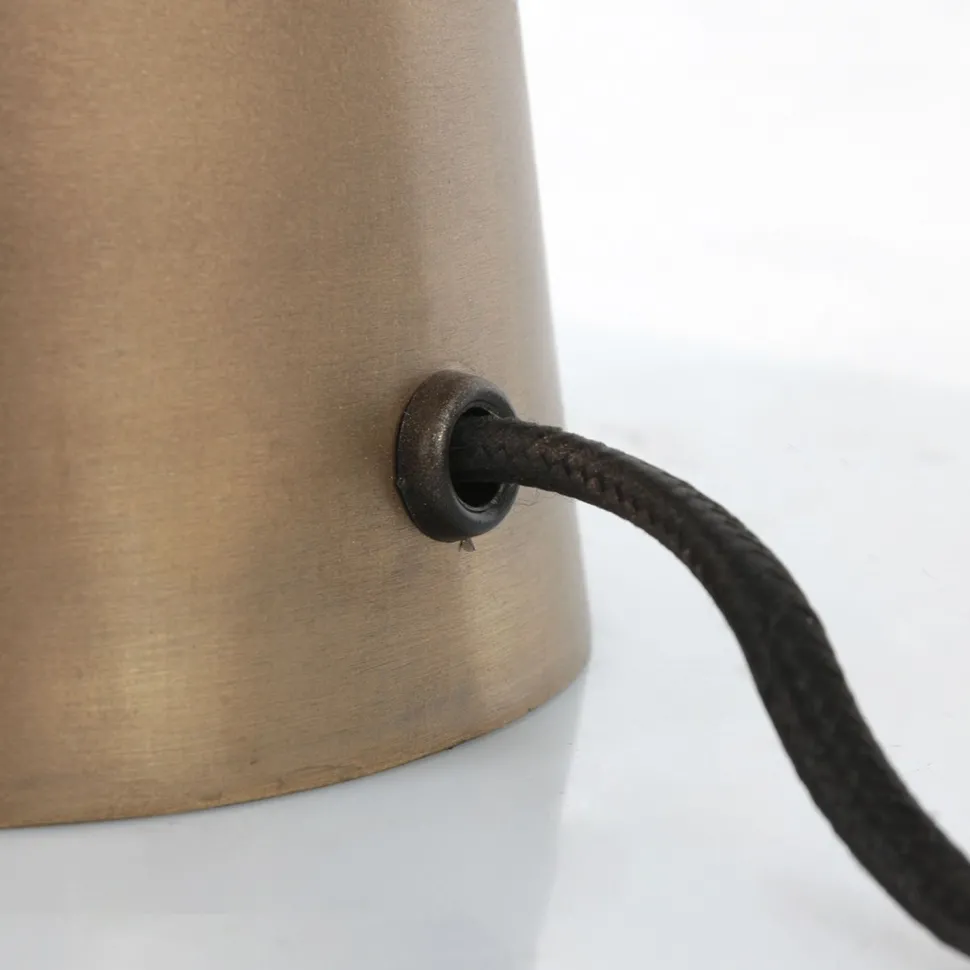 Tischlampe indirekt Metall in Bronze 42 cm E27 stylisch