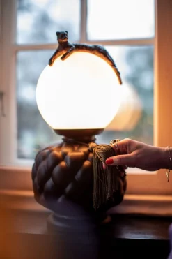 Tischlampe Keramik Glas 45 cm hoch Schwarz Weiß Grün