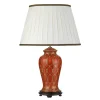 Tischlampe Keramik Stoff in Terracotta Creme 68 m E27