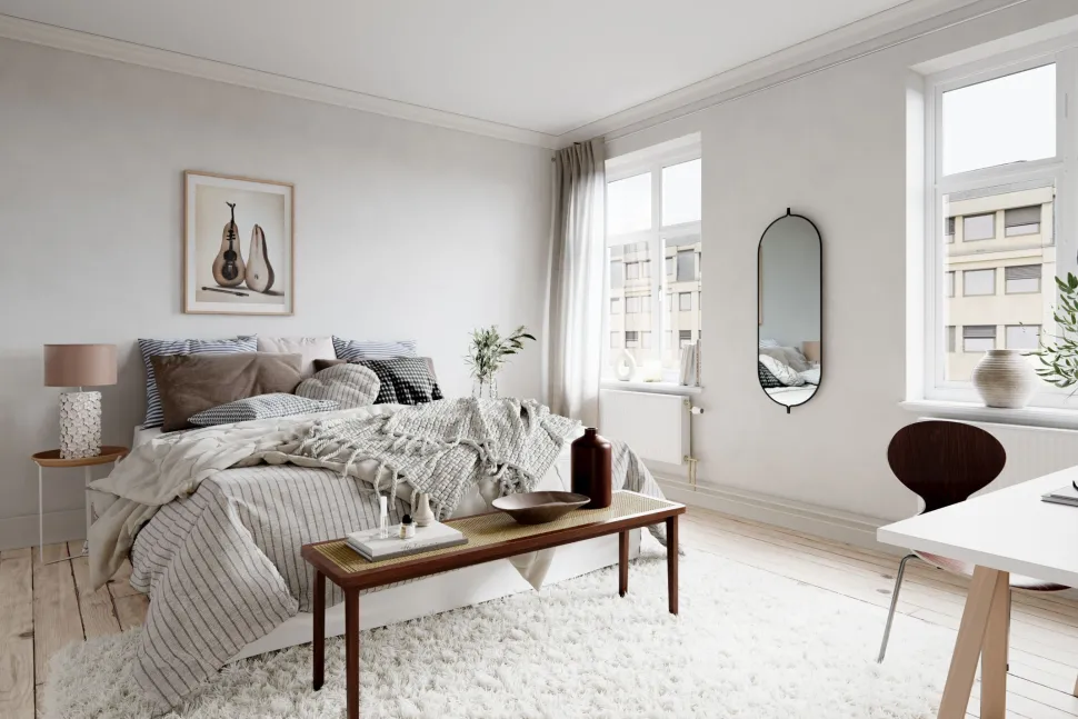 Tischlampe Keramik Stoff 54,5 cm hoch Beige E27 Floral