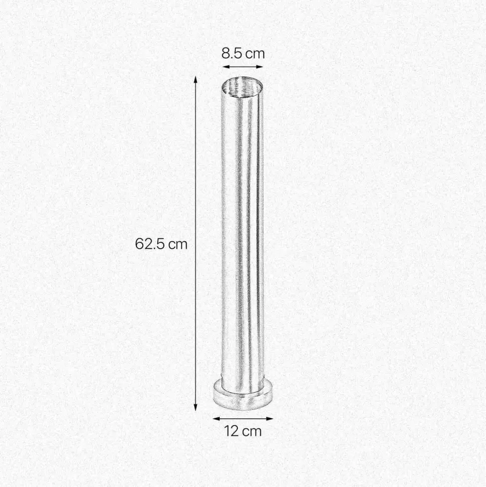 Tischlampe Messing massiv 62,5 cm hoch Ø 8,5 cm schmal E27