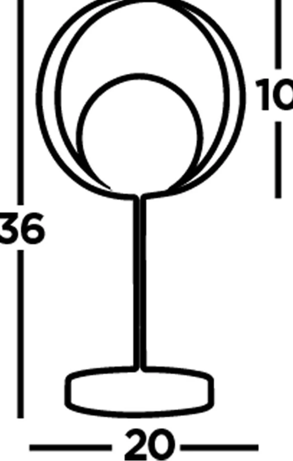 Tischlampe Metall Glas 36 cm hoch G9 Schwarz Weiß Gold