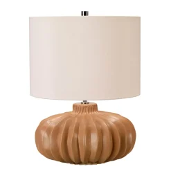 Tischlampe NOEMI Karamell H:50cm Keramik Lampe