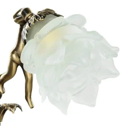 Tischlampe Putti aus Echt-Messing Antik Premium