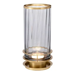 Tischlampe Rauchglas 36,4 cm hoch mit GX53 LED 3000 K