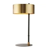 Tischlampe Schwarz Gold H: 49 cm D: 25 cm E14 Metall