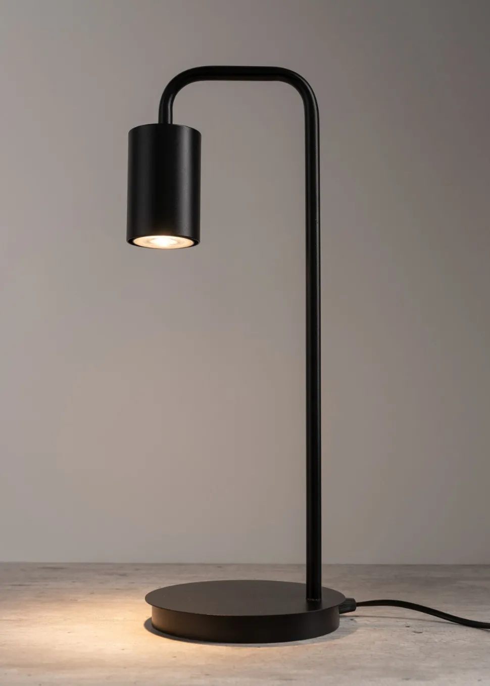 Tischlampe Schwarz Metall akzentuiert GU10 46 cm Lesen