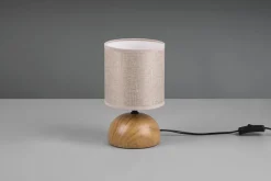 Tischlampe Stoff blendarm Keramik E14 23 cm Natur Beige