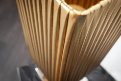 Tischlampe Stoff Metall H:44 cm E27 in Schwarz Gold