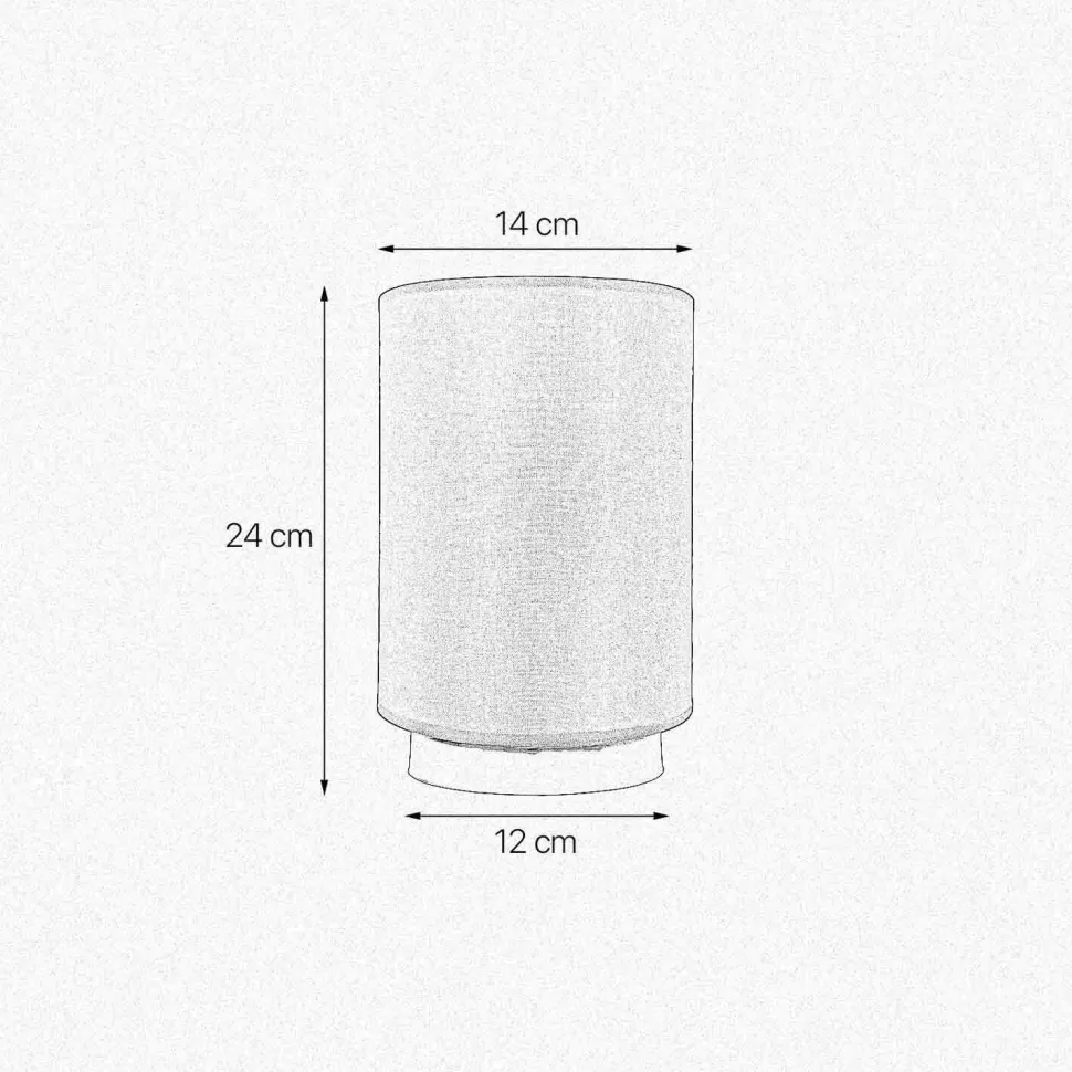 Tischlampe Stoffschirm H: 24 cm Blau Messing massiv E27