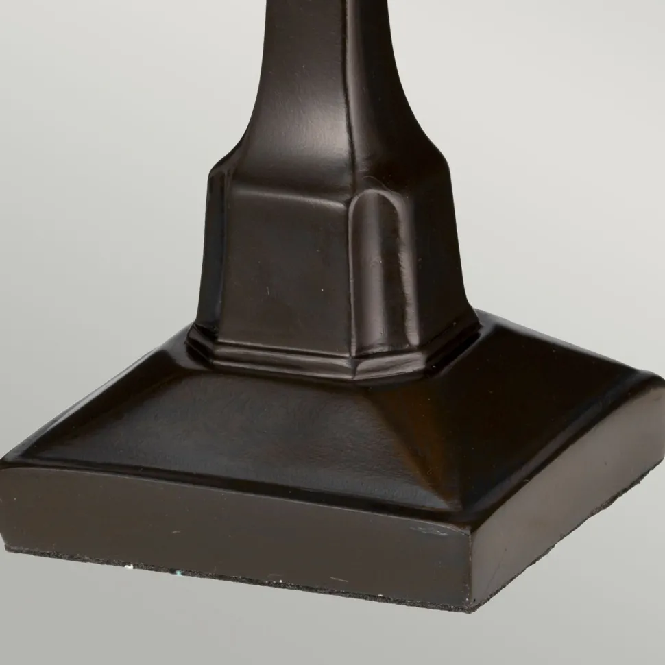 Tischlampe Tiffany Stil E14 30,5cm in Bronze antik Gelb