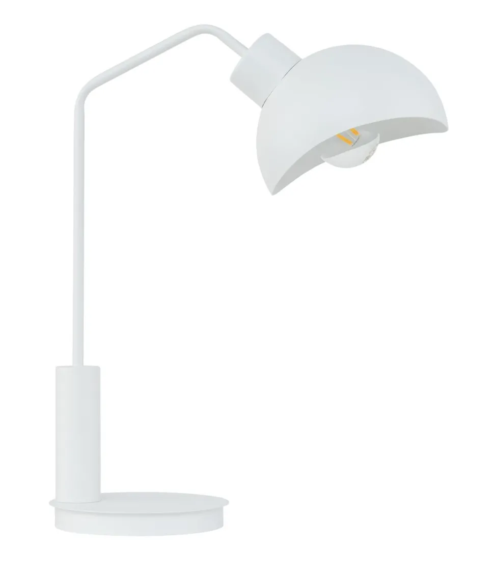 Tischlampe Weiß Metall Design 46 cm E27 Lesen Arbeiten