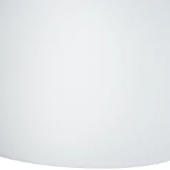 Tischlampe Weiß Silber groß 62 cm Stoff Glas E27