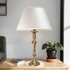 Tischleuchte Abat Weiß