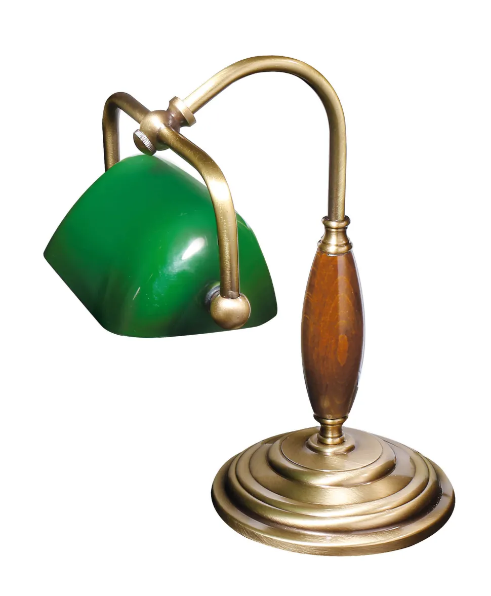 Tischleuchte Bronze Hell aus Messing Art Déco