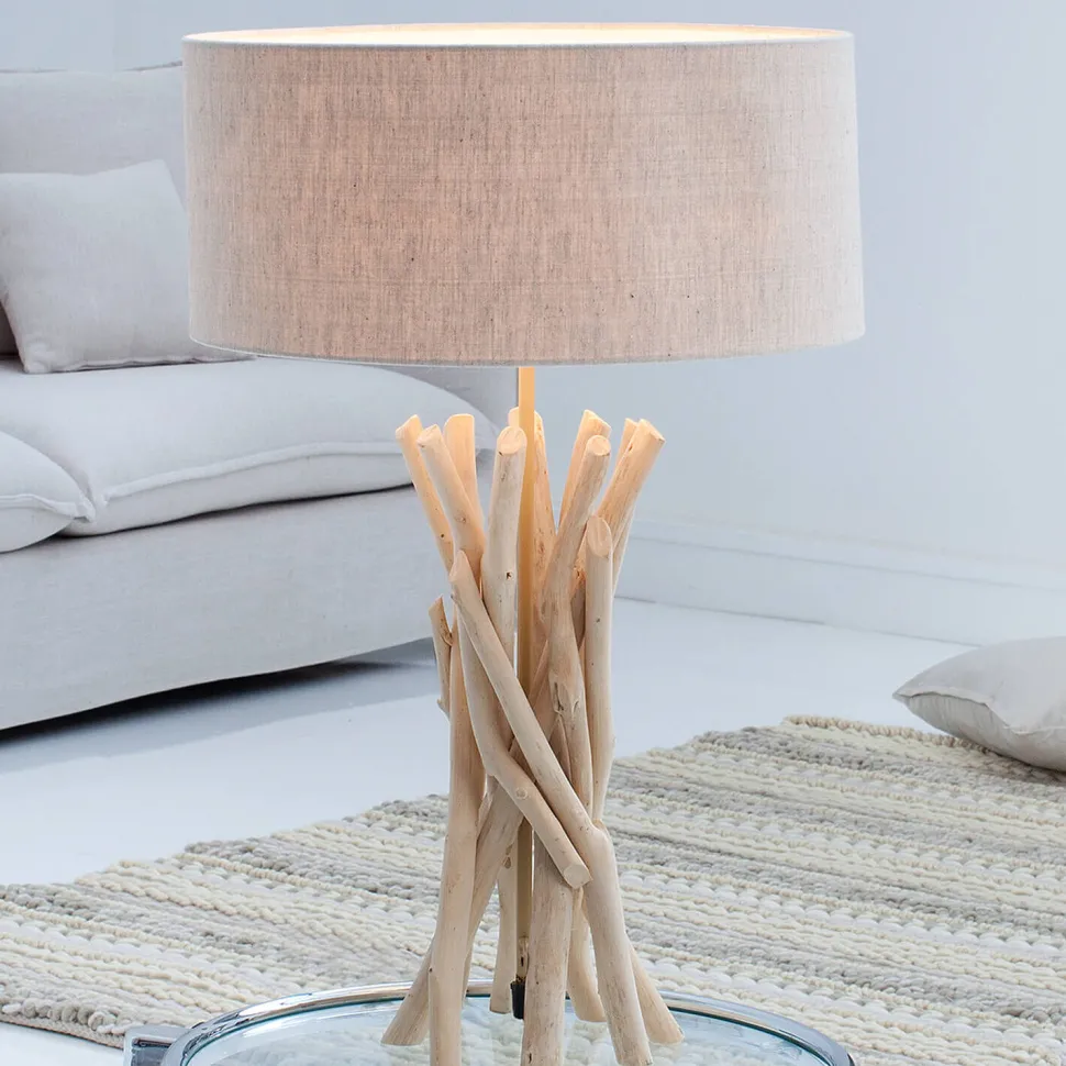 Tischleuchte Ø40cm Modern kunstvoll aus Treibholz