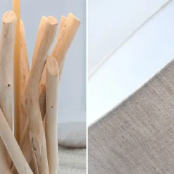 Tischleuchte Ø40cm Modern kunstvoll aus Treibholz