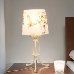 Tischleuchte CRINE Shabby Chic 42cm Blumen