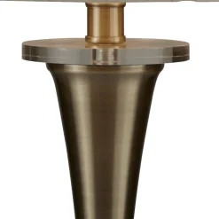 Tischleuchte E27 62 cm Ø 30 cm in Messing Antik Natur