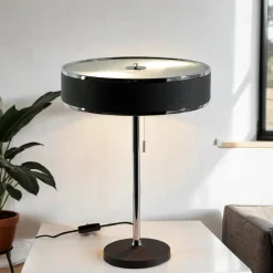 Tischleuchte in Graphit Ø35cm H:47cm Lampe LORSAN