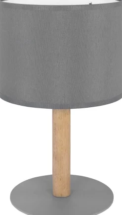 Tischleuchte in Graphit Holz SEYA Wohnzimmer Lampe