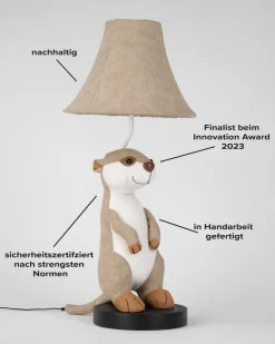 Tischleuchte Kinderzimmer 58 cm hoch Erdmännchen LED