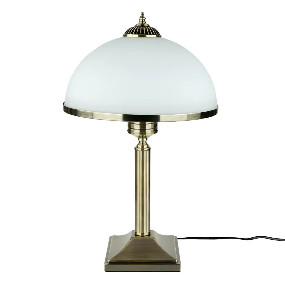 Tischleuchte MARLOW 50cm in Messing antik Jugendstil