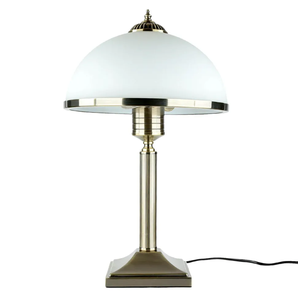 Tischleuchte MARLOW 50cm in Messing antik Jugendstil