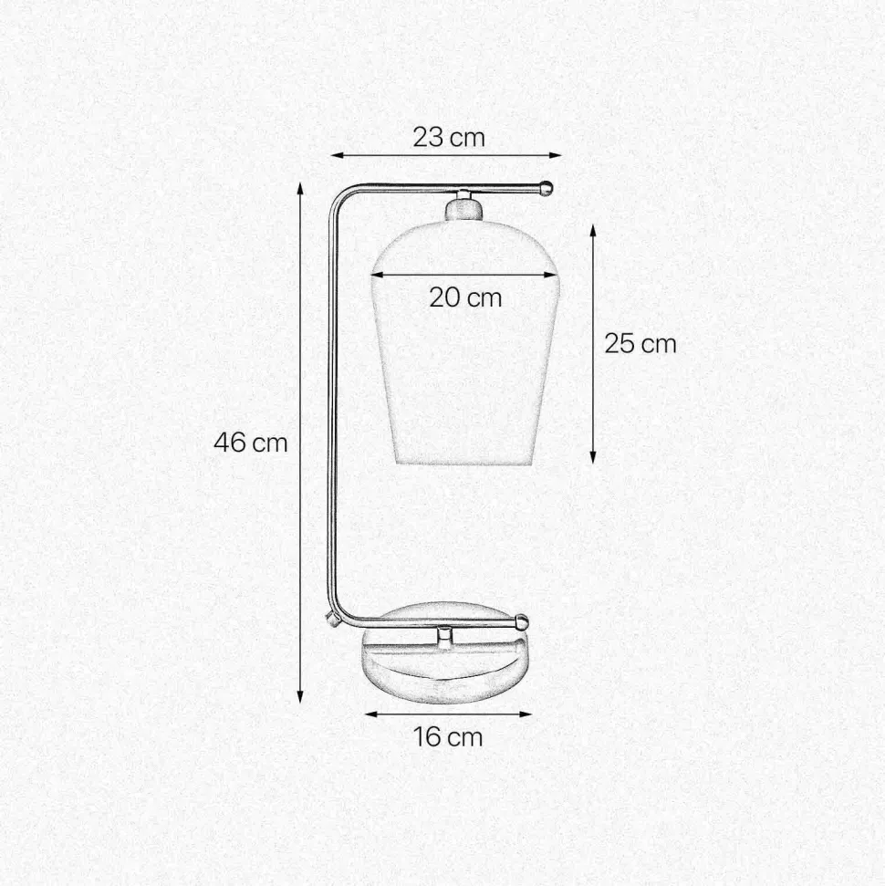 Tischleuchte Messing Glas 46 cm E27 in Bronze hell Weiß