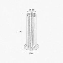 Tischleuchte Messing massiv H: 27 cm Ø 8,5 cm schmal klein