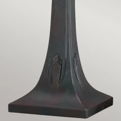 Tischleuchte Metall Glas 63,1 cm Tiffany Stil Zugschalter