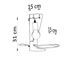 Tischleuchte Metall Schwarz 31 cm klein dekorativ E27