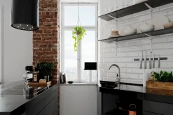 Tischleuchte Metall Stoff 47 cm Chrom Schwarz E27 eckig