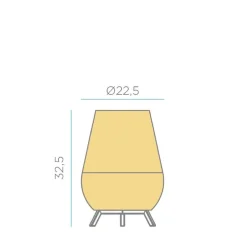Tischleuchte Rattan H: 32,5 cm Dreibein Natur E27 FULDE