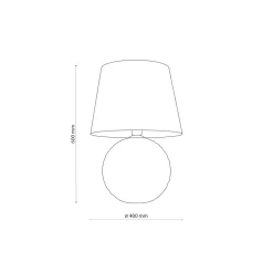 Tischleuchte Schwarz 60 cm hoch Glas Stoff E27 DOLORES