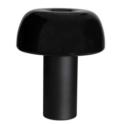 Tischleuchte Schwarz Metall H: 41 cm Kabelschalter kippbar