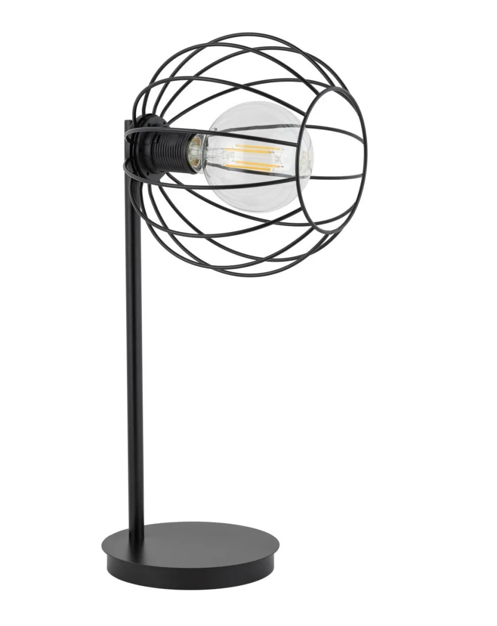 Tischleuchte Schwarz Metall 48 cm E27 Retro Design