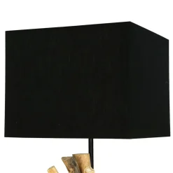 Tischleuchte Treibholz Stoff 69 cm E27 Handarbeit SAWATH