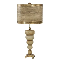 Tischleuchte TRIANA 79cm Bronze Stein Bodenlampe