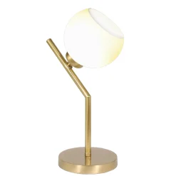 Tischleuchte TRIVIA Echt-Messing Glas Premium Design